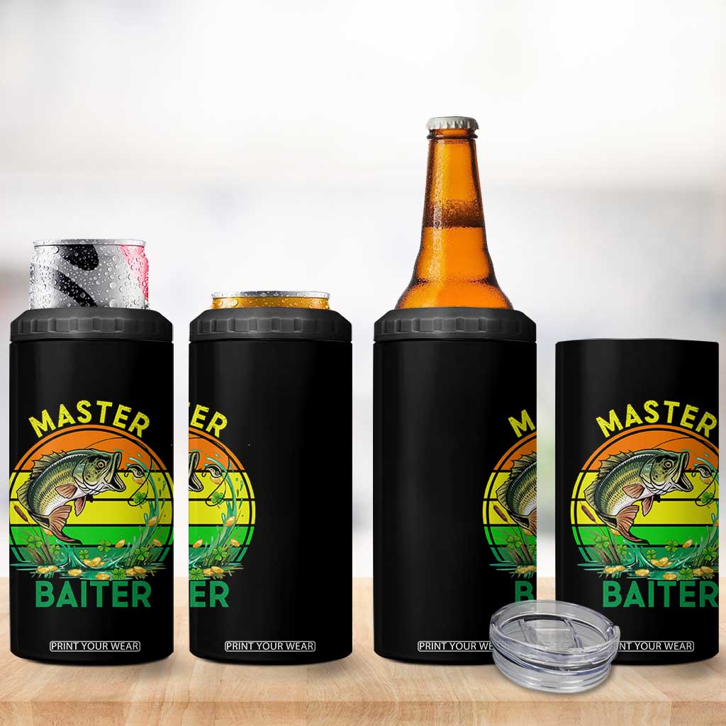 Funny Bass Fishing St Patricks Day 4 in 1 Can Cooler Tumbler Master Baiter TS14 Print Your Wear