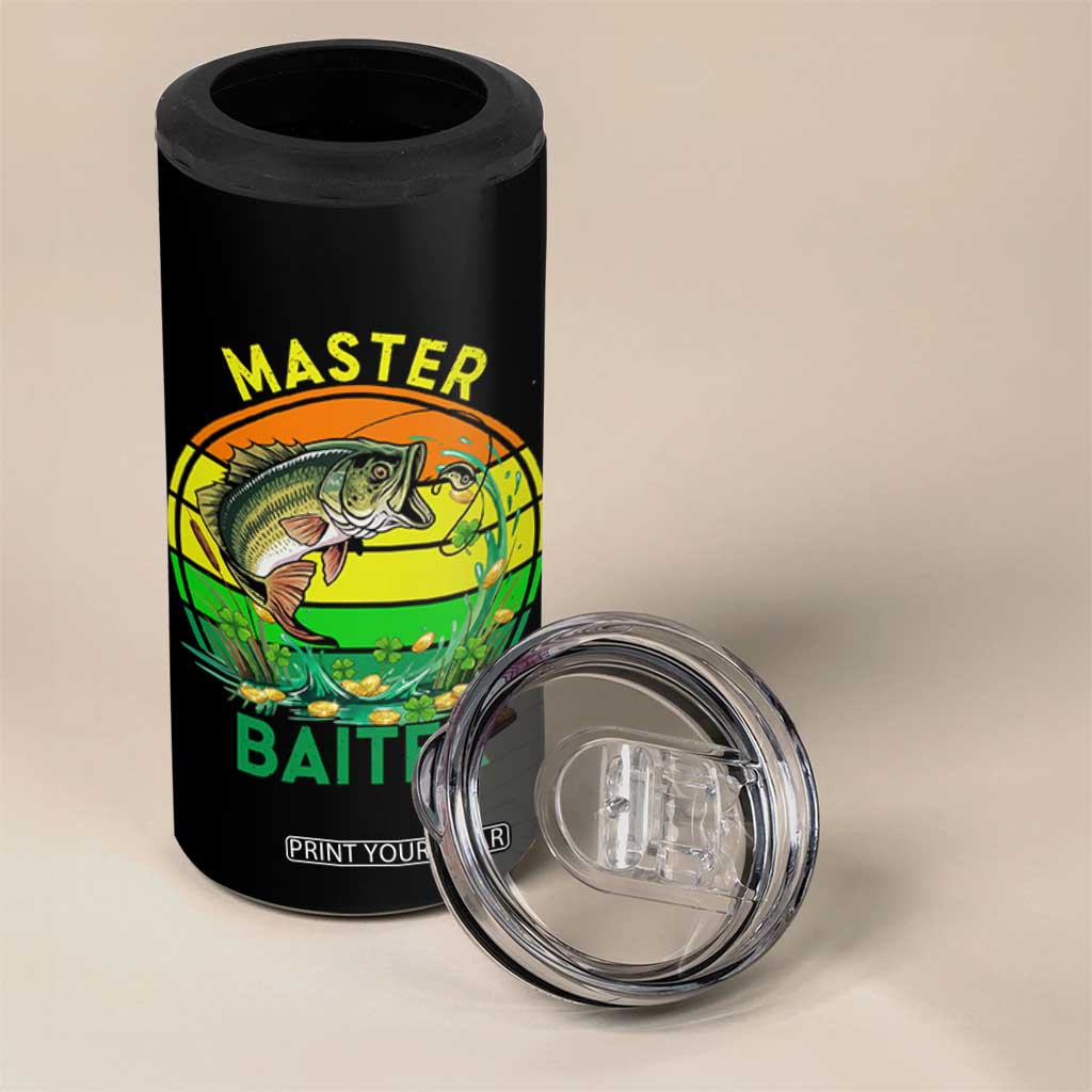 Funny Bass Fishing St Patricks Day 4 in 1 Can Cooler Tumbler Master Baiter TS14 Print Your Wear