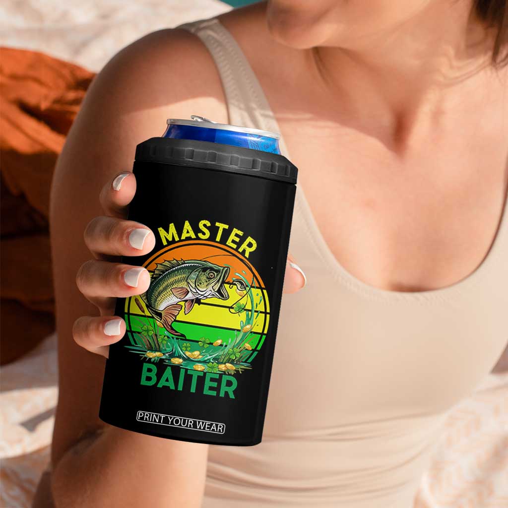 Funny Bass Fishing St Patricks Day 4 in 1 Can Cooler Tumbler Master Baiter TS14 Print Your Wear