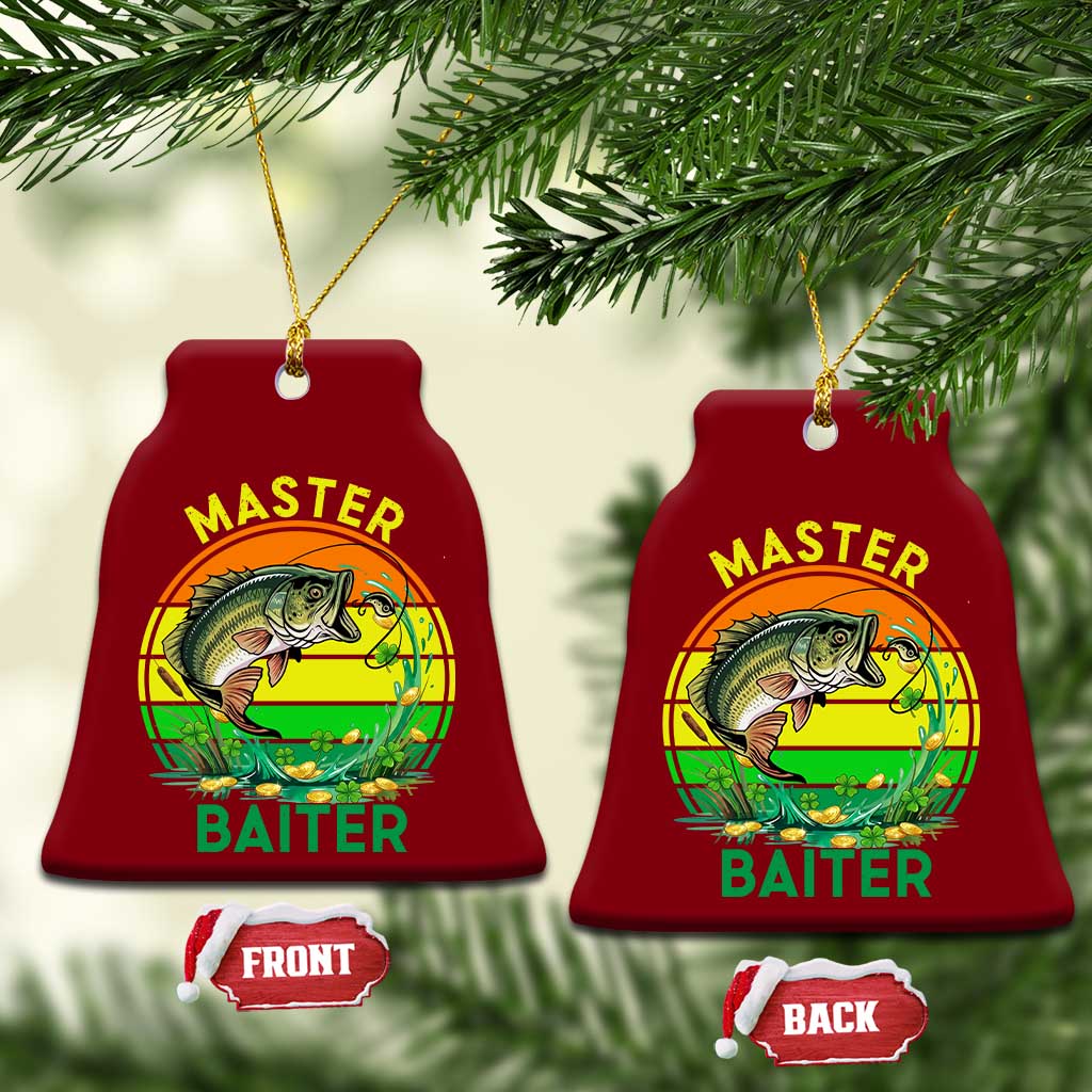 Funny Bass Fishing St Patricks Day Ceramic Ornament Master Baiter TS14 Print Your Wear