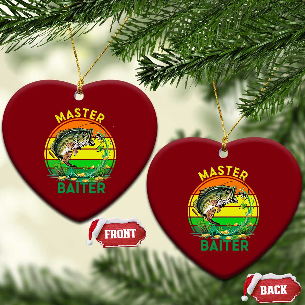 Funny Bass Fishing St Patricks Day Ceramic Ornament Master Baiter TS14 Print Your Wear