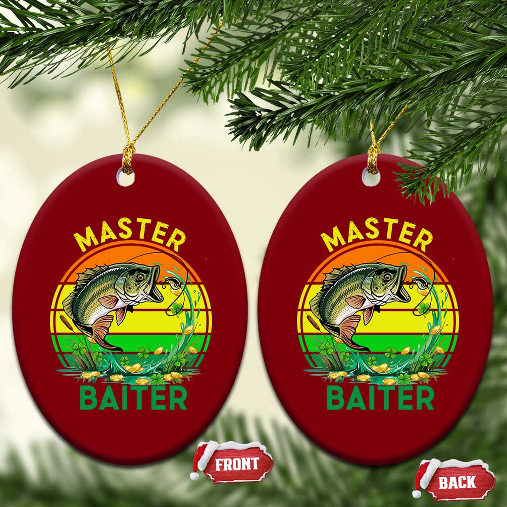 Funny Bass Fishing St Patricks Day Ceramic Ornament Master Baiter TS14 Print Your Wear