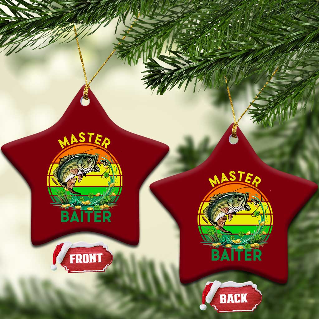 Funny Bass Fishing St Patricks Day Ceramic Ornament Master Baiter TS14 Print Your Wear