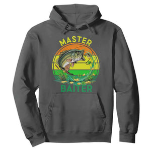 Funny Bass Fishing St Patricks Day Hoodie Master Baiter TS14 Dark Heather Print Your Wear