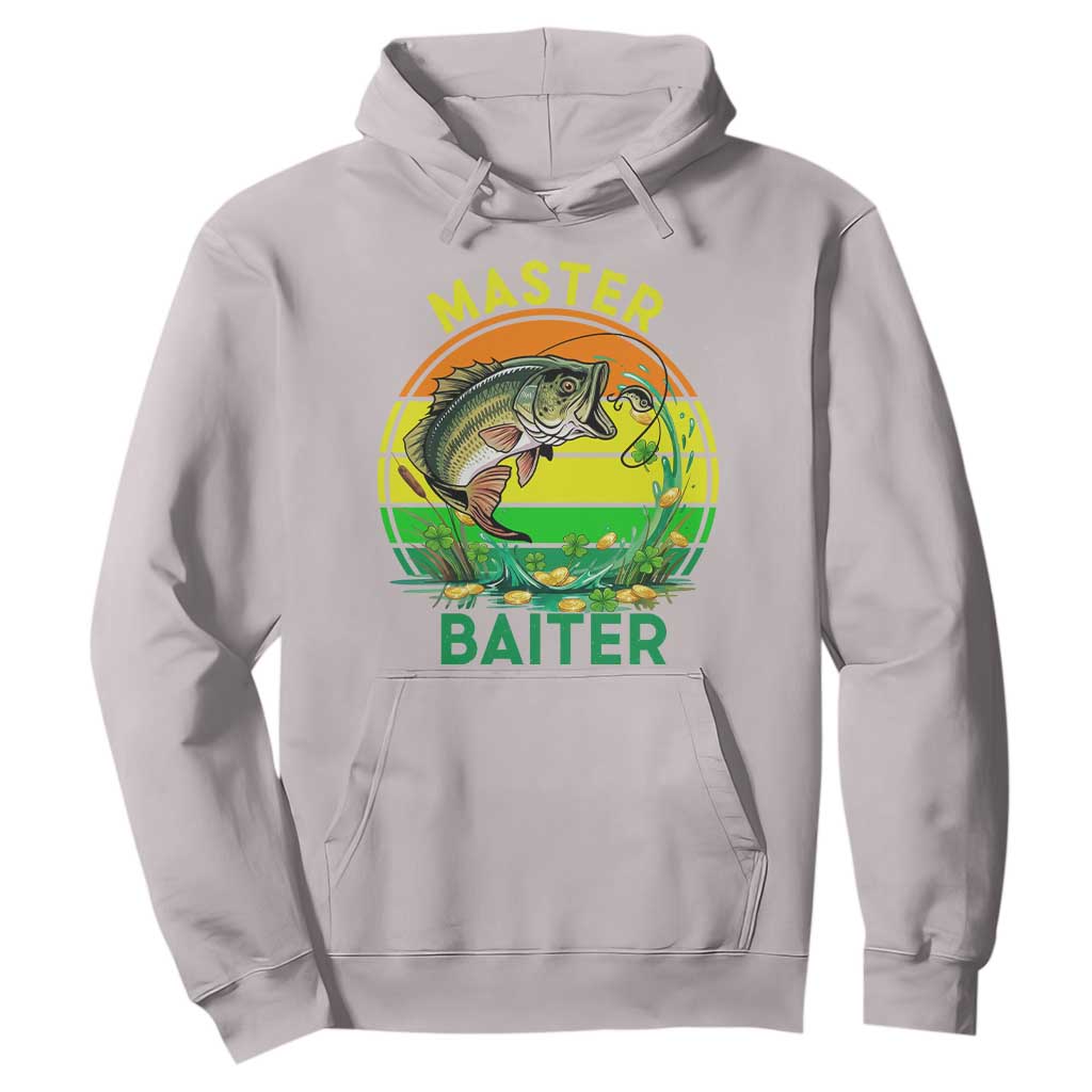 Funny Bass Fishing St Patricks Day Hoodie Master Baiter TS14 Ice Gray Print Your Wear