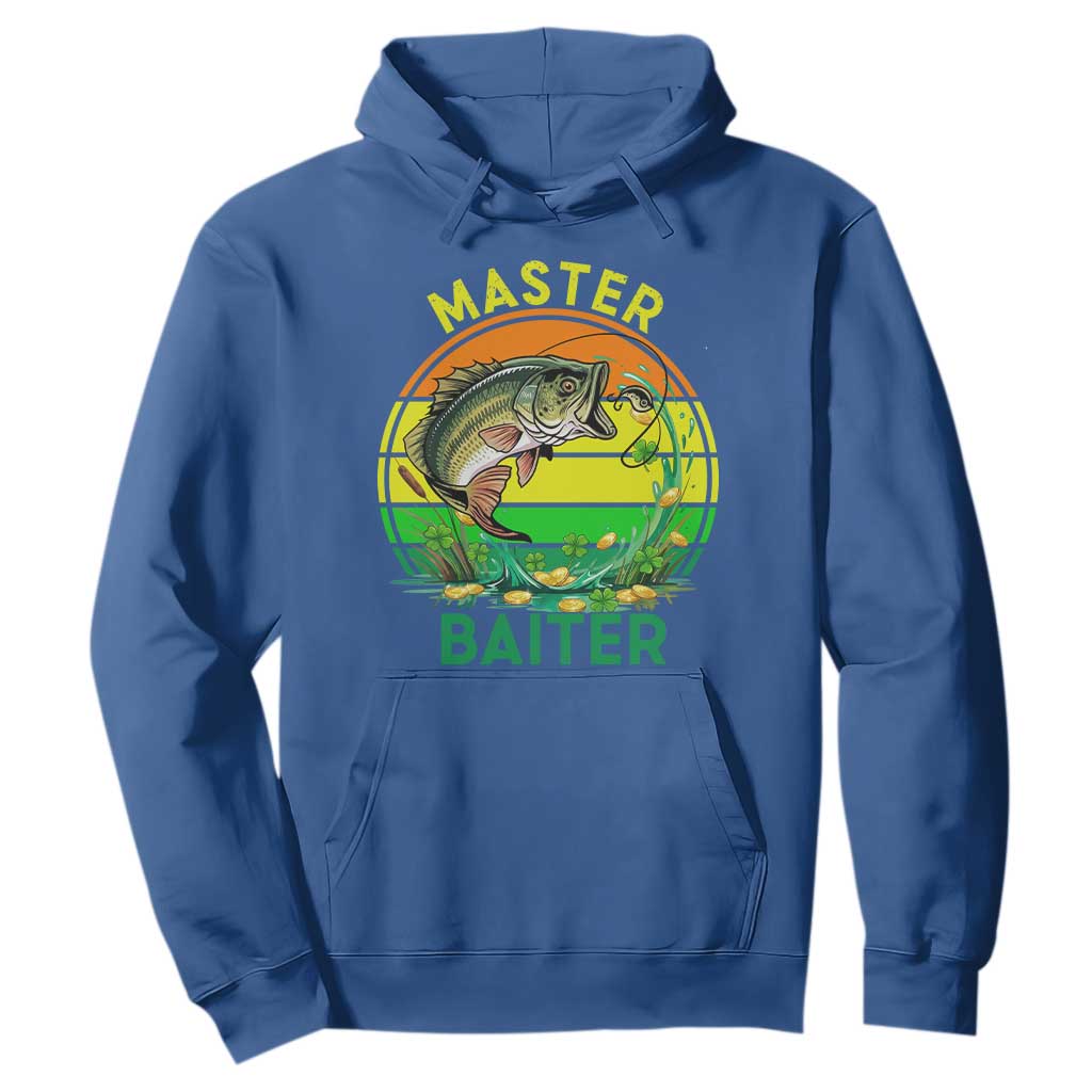 Funny Bass Fishing St Patricks Day Hoodie Master Baiter TS14 Royal Blue Print Your Wear