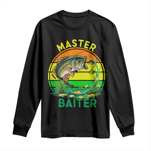 Funny Bass Fishing St Patricks Day Long Sleeve Shirt Master Baiter TS14 Black Print Your Wear