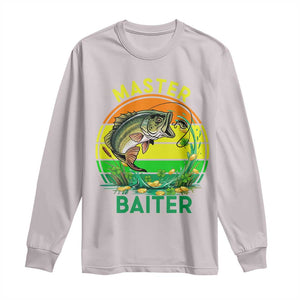 Funny Bass Fishing St Patricks Day Long Sleeve Shirt Master Baiter TS14 Ice Gray Print Your Wear