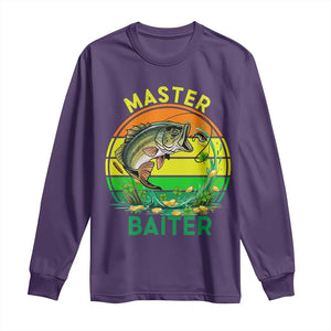 Funny Bass Fishing St Patricks Day Long Sleeve Shirt Master Baiter TS14 Purple Print Your Wear