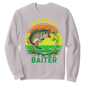 Funny Bass Fishing St Patricks Day Sweatshirt Master Baiter TS14 Ice Gray Print Your Wear