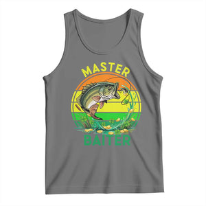 Funny Bass Fishing St Patricks Day Tank Top Master Baiter TS14 Black Heather Print Your Wear