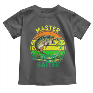 Funny Bass Fishing St Patricks Day Toddler T Shirt Master Baiter TS14 Dark Heather Print Your Wear