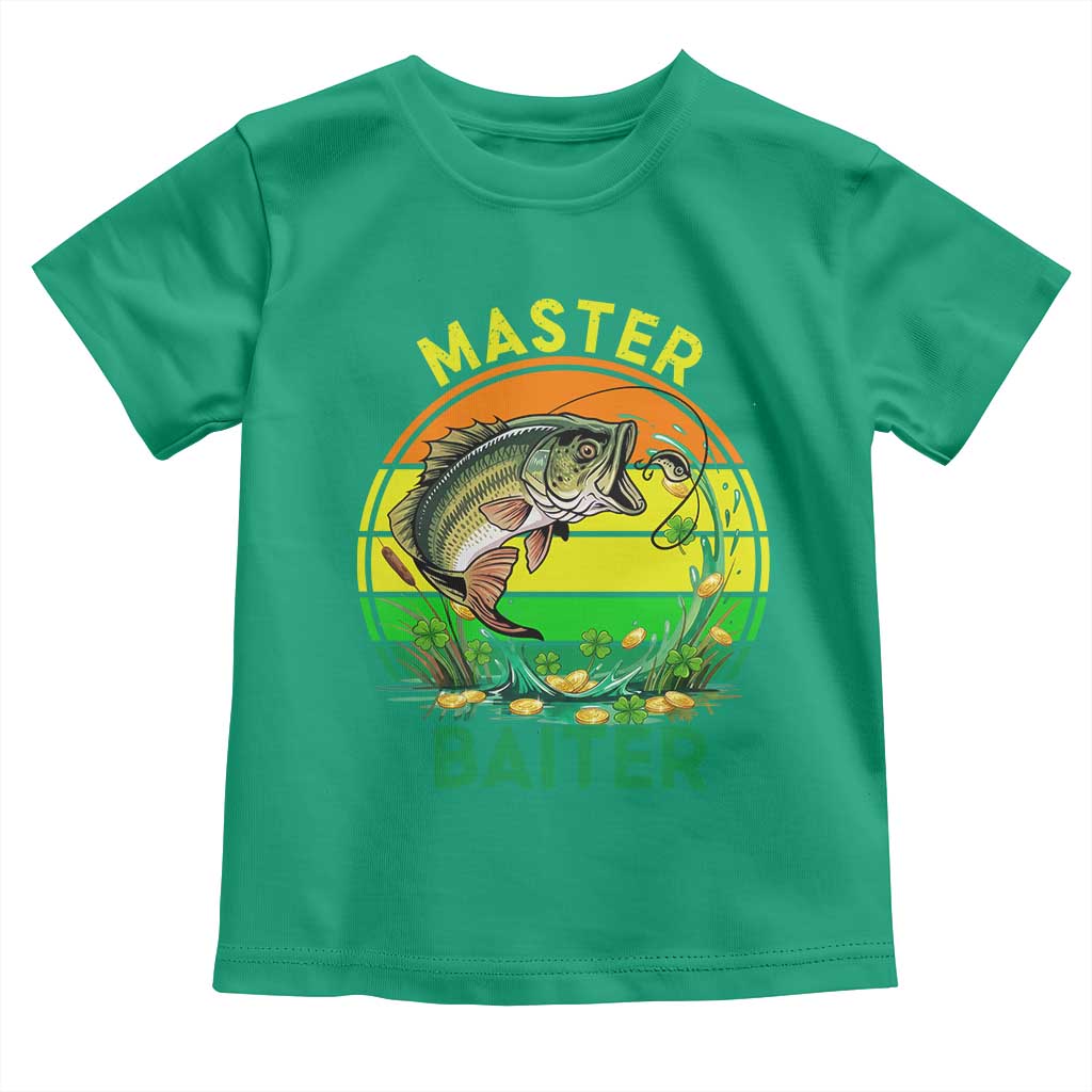 Funny Bass Fishing St Patricks Day Toddler T Shirt Master Baiter TS14 Irish Green Print Your Wear