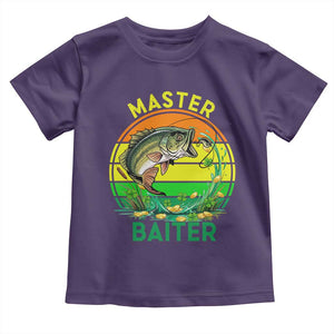 Funny Bass Fishing St Patricks Day Toddler T Shirt Master Baiter TS14 Purple Print Your Wear