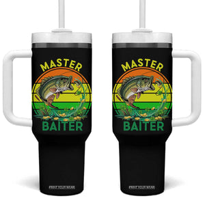 Funny Bass Fishing St Patricks Day Tumbler With Handle Master Baiter TS14 One Size: 40 oz Black Print Your Wear