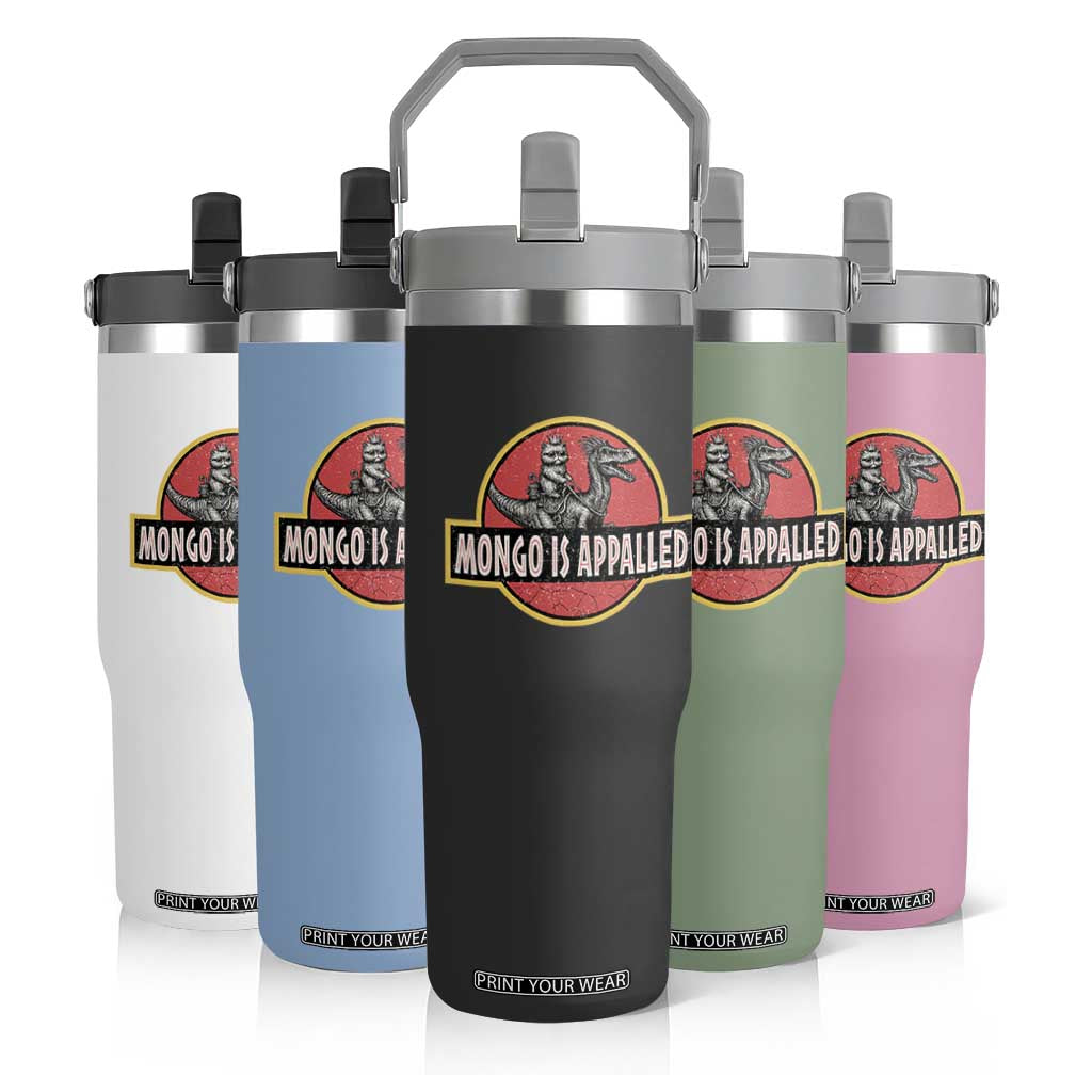 Retro Mongo is Appalled Flip Straw Tumbler Princess Cat Riding Dinosaur Book Lover TS14 Print Your Wear