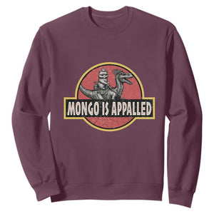 Retro Mongo is Appalled Sweatshirt Princess Cat Riding Dinosaur Book Lover TS14 Maroon Print Your Wear