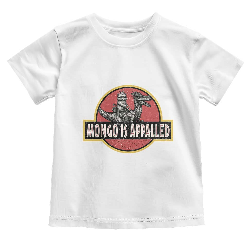 Retro Mongo is Appalled Toddler T Shirt Princess Cat Riding Dinosaur Book Lover TS14 White Print Your Wear