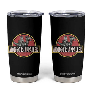 Retro Mongo is Appalled Tumbler Cup Princess Cat Riding Dinosaur Book Lover TS14 Black Print Your Wear