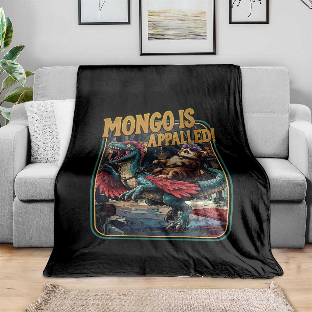 Mongo is Appalled Throw Blanket Vintage Princess Cat Riding Dinosaur Sci-Fi Book Lover TS14 Print Your Wear