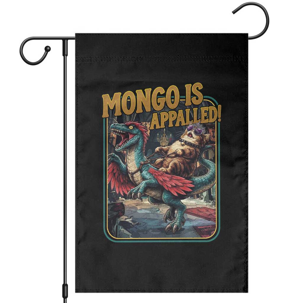 Mongo is Appalled Garden Flag Vintage Princess Cat Riding Dinosaur Sci-Fi Book Lover TS14 Black Print Your Wear