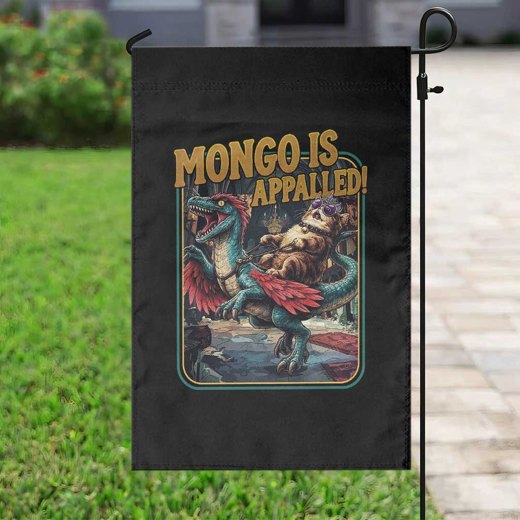 Mongo is Appalled Garden Flag Vintage Princess Cat Riding Dinosaur Sci-Fi Book Lover TS14 Print Your Wear