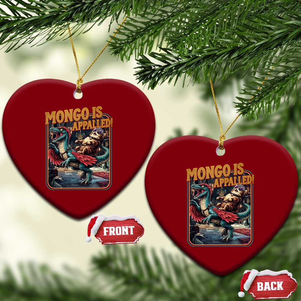 Mongo is Appalled Ceramic Ornament Vintage Princess Cat Riding Dinosaur Sci-Fi Book Lover TS14 Print Your Wear