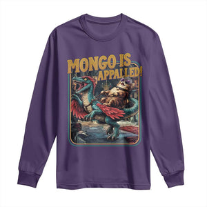 Mongo is Appalled Long Sleeve Shirt Vintage Princess Cat Riding Dinosaur Sci-Fi Book Lover TS14 Purple Print Your Wear