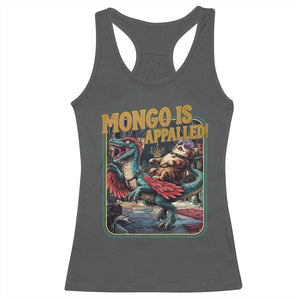 Mongo is Appalled Racerback Tank Top Vintage Princess Cat Riding Dinosaur Sci-Fi Book Lover TS14 Dark Heather Print Your Wear