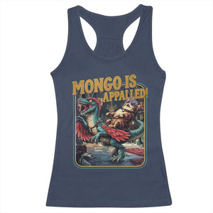 Mongo is Appalled Racerback Tank Top Vintage Princess Cat Riding Dinosaur Sci-Fi Book Lover TS14 Navy Print Your Wear
