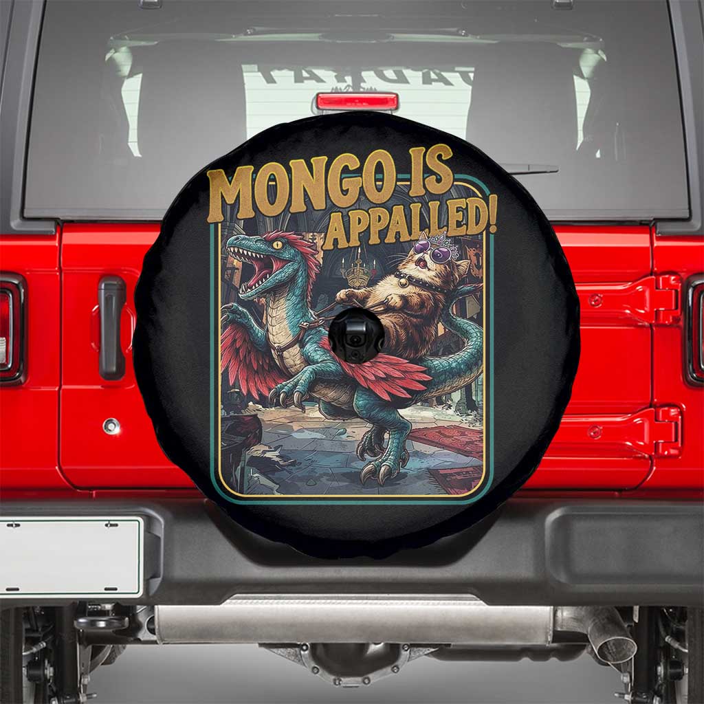 Mongo is Appalled Spare Tire Cover Vintage Princess Cat Riding Dinosaur Sci-Fi Book Lover TS14 Black Print Your Wear