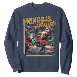 Mongo is Appalled Sweatshirt Vintage Princess Cat Riding Dinosaur Sci-Fi Book Lover TS14 Navy Print Your Wear