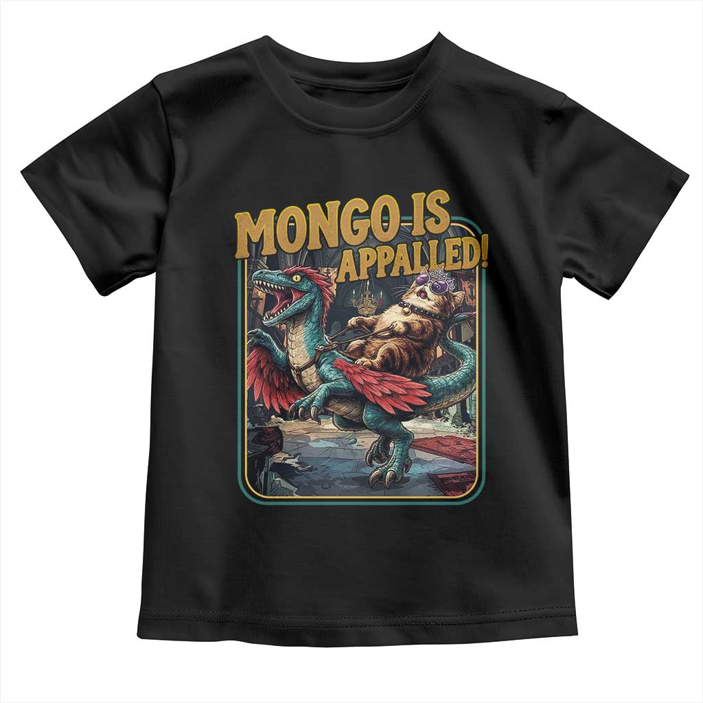 Mongo is Appalled Toddler T Shirt Vintage Princess Cat Riding Dinosaur Sci-Fi Book Lover TS14 Black Print Your Wear