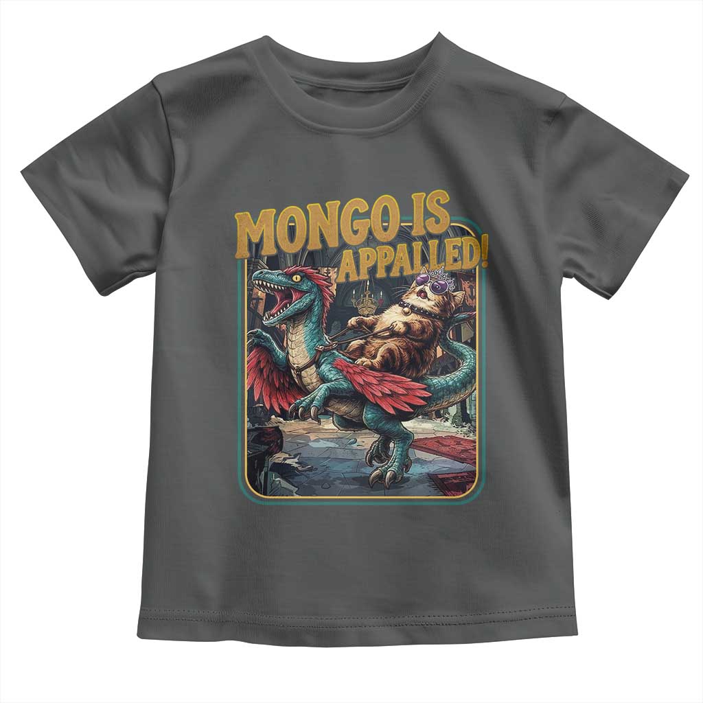 Mongo is Appalled Toddler T Shirt Vintage Princess Cat Riding Dinosaur Sci-Fi Book Lover TS14 Dark Heather Print Your Wear