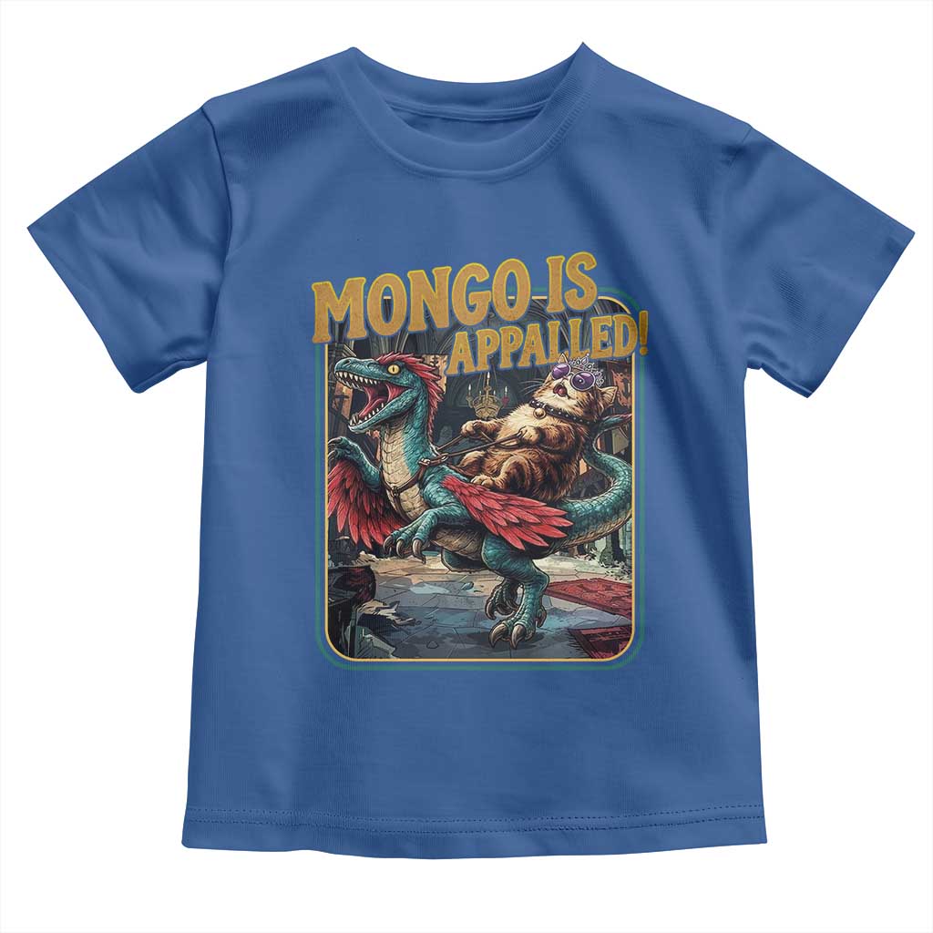 Mongo is Appalled Toddler T Shirt Vintage Princess Cat Riding Dinosaur Sci-Fi Book Lover TS14 Royal Blue Print Your Wear