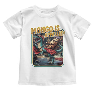 Mongo is Appalled Toddler T Shirt Vintage Princess Cat Riding Dinosaur Sci-Fi Book Lover TS14 White Print Your Wear