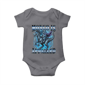 Mongo is Appalled Baby Onesie Funny Princess Cat Riding Dinosaur TS14 Charcoal Print Your Wear