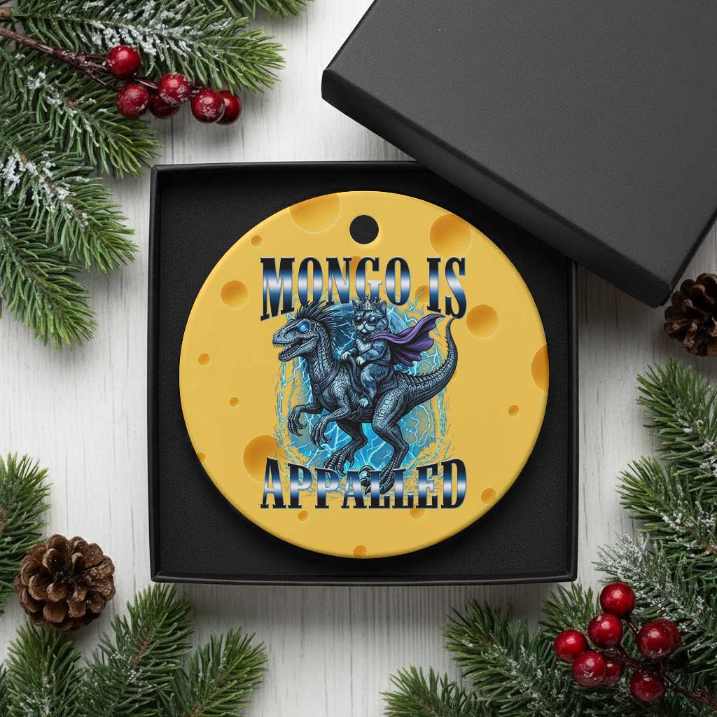 Mongo is Appalled Ceramic Ornament Funny Princess Cat Riding Dinosaur TS14 1pc Yellow Cheese Print Your Wear
