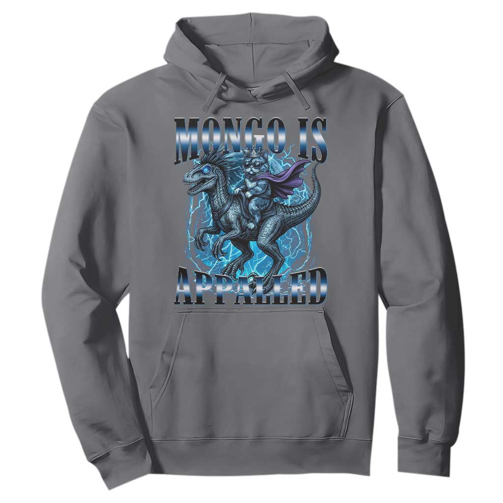Mongo is Appalled Hoodie Funny Princess Cat Riding Dinosaur TS14 Charcoal Print Your Wear