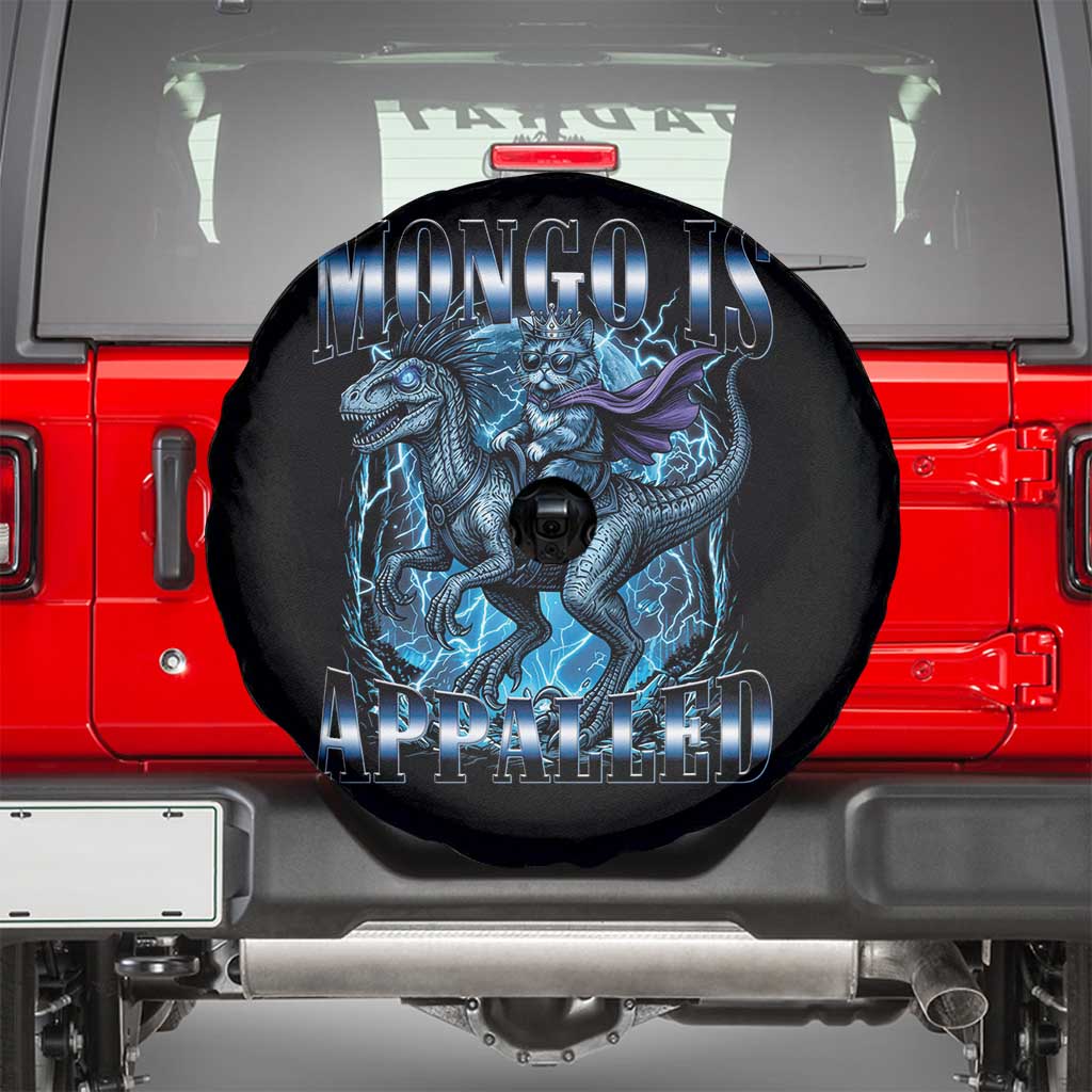 Mongo is Appalled Spare Tire Cover Funny Princess Cat Riding Dinosaur TS14 Black Print Your Wear