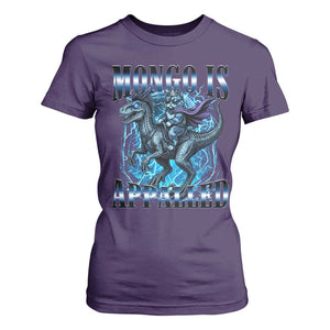 Mongo is Appalled T Shirt For Women Funny Princess Cat Riding Dinosaur TS14 Purple Print Your Wear