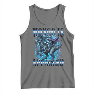 Mongo is Appalled Tank Top Funny Princess Cat Riding Dinosaur TS14 Black Heather Print Your Wear