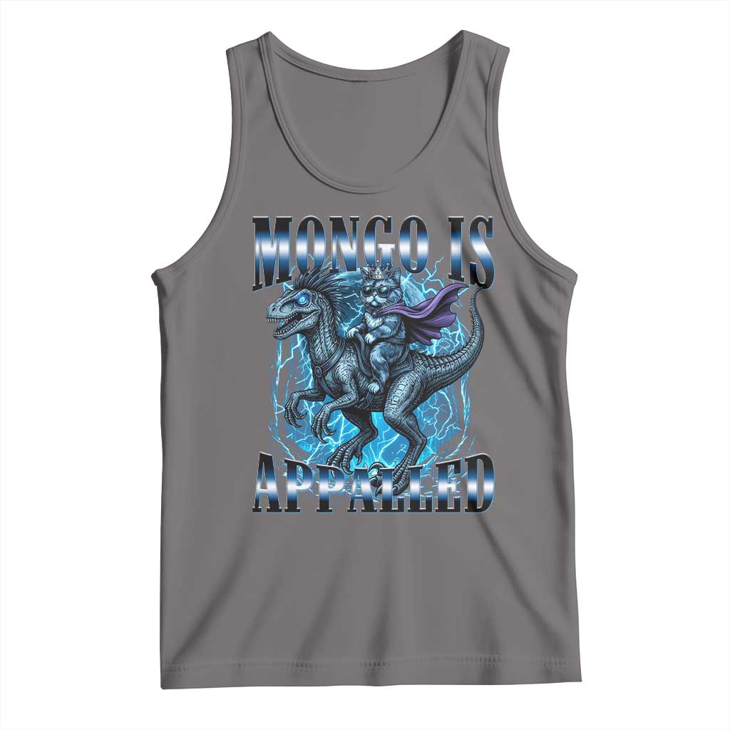 Mongo is Appalled Tank Top Funny Princess Cat Riding Dinosaur TS14 Deep Heather Print Your Wear