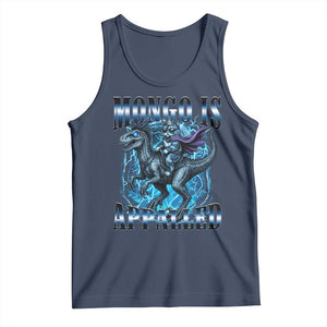 Mongo is Appalled Tank Top Funny Princess Cat Riding Dinosaur TS14 Navy Print Your Wear