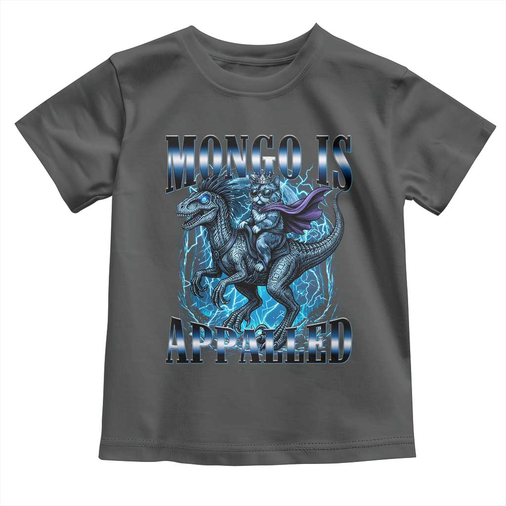 Mongo is Appalled Toddler T Shirt Funny Princess Cat Riding Dinosaur TS14 Dark Heather Print Your Wear