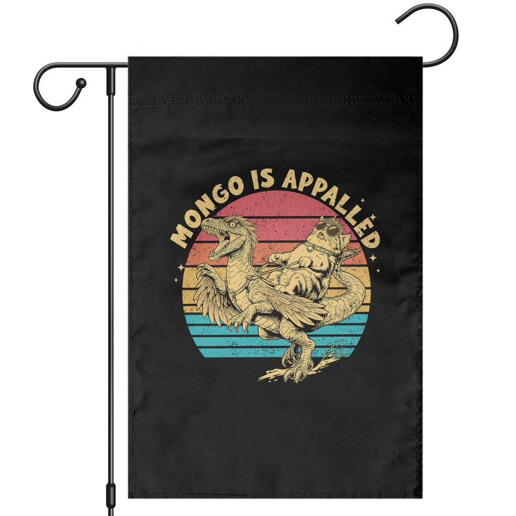 Mongo is Appalled Garden Flag Vintage Princess Cat Riding Dinosaur TS14 Black Print Your Wear