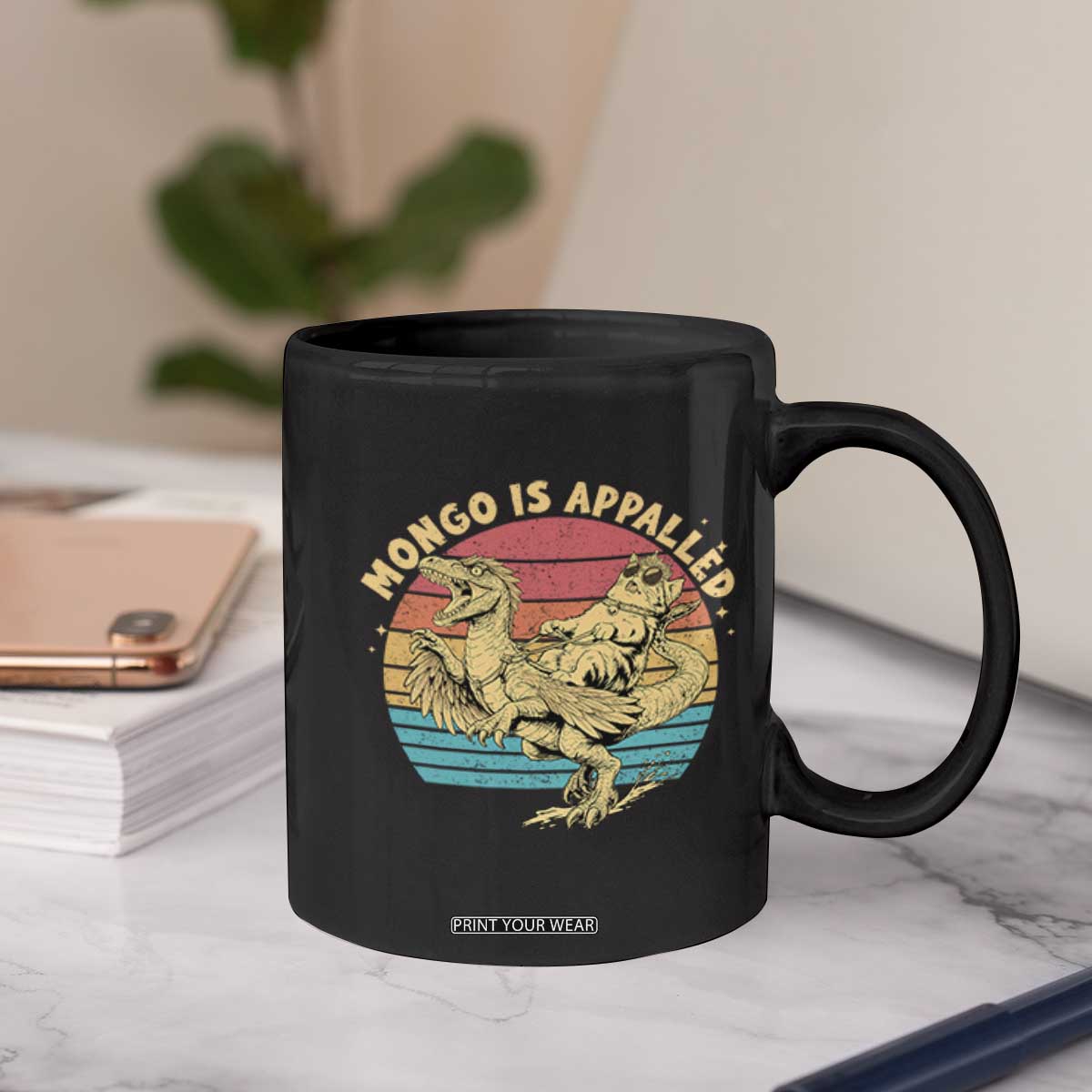 Mongo is Appalled Coffee Mug Vintage Princess Cat Riding Dinosaur TS14 Print Your Wear
