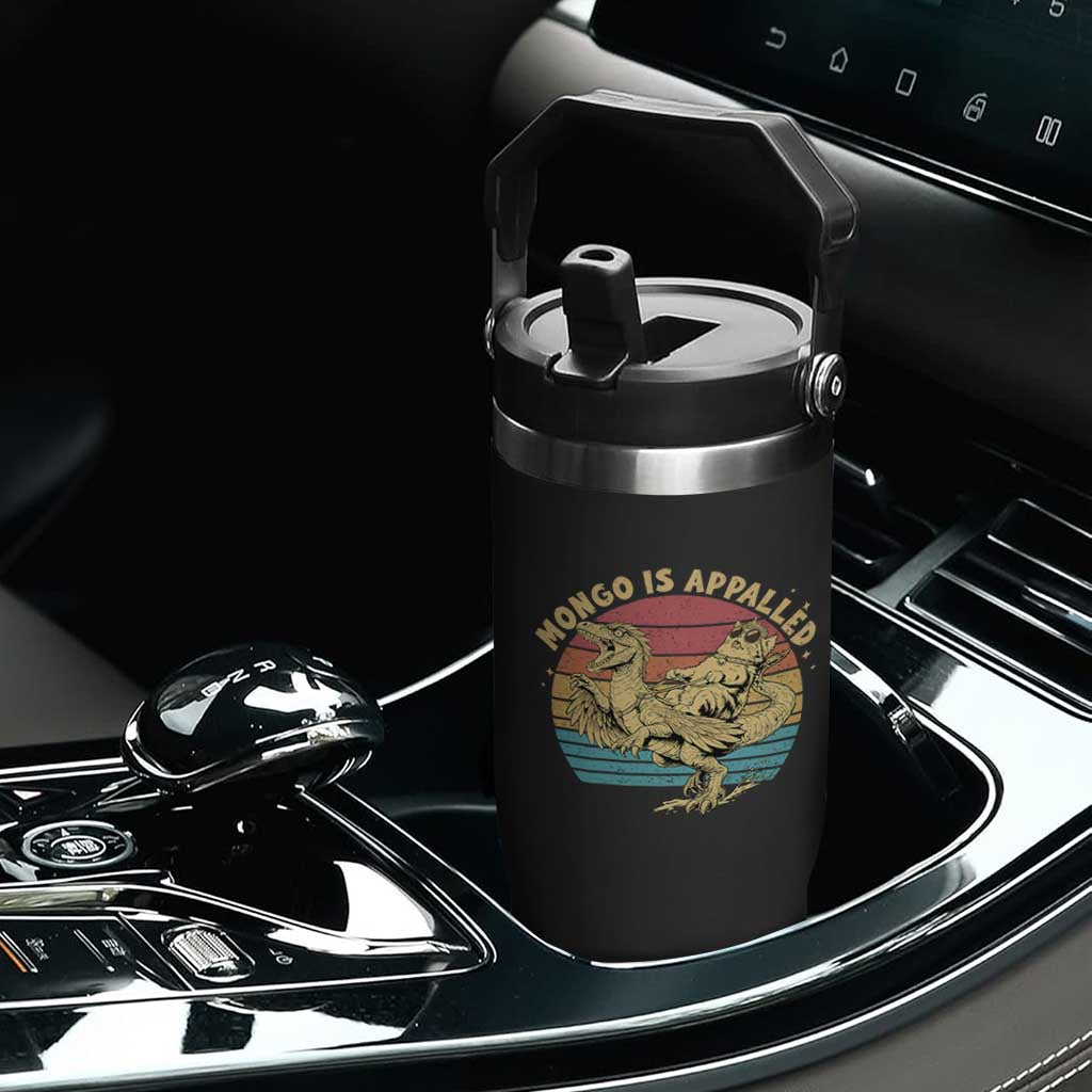 Mongo is Appalled Flip Straw Tumbler Vintage Princess Cat Riding Dinosaur TS14 Print Your Wear