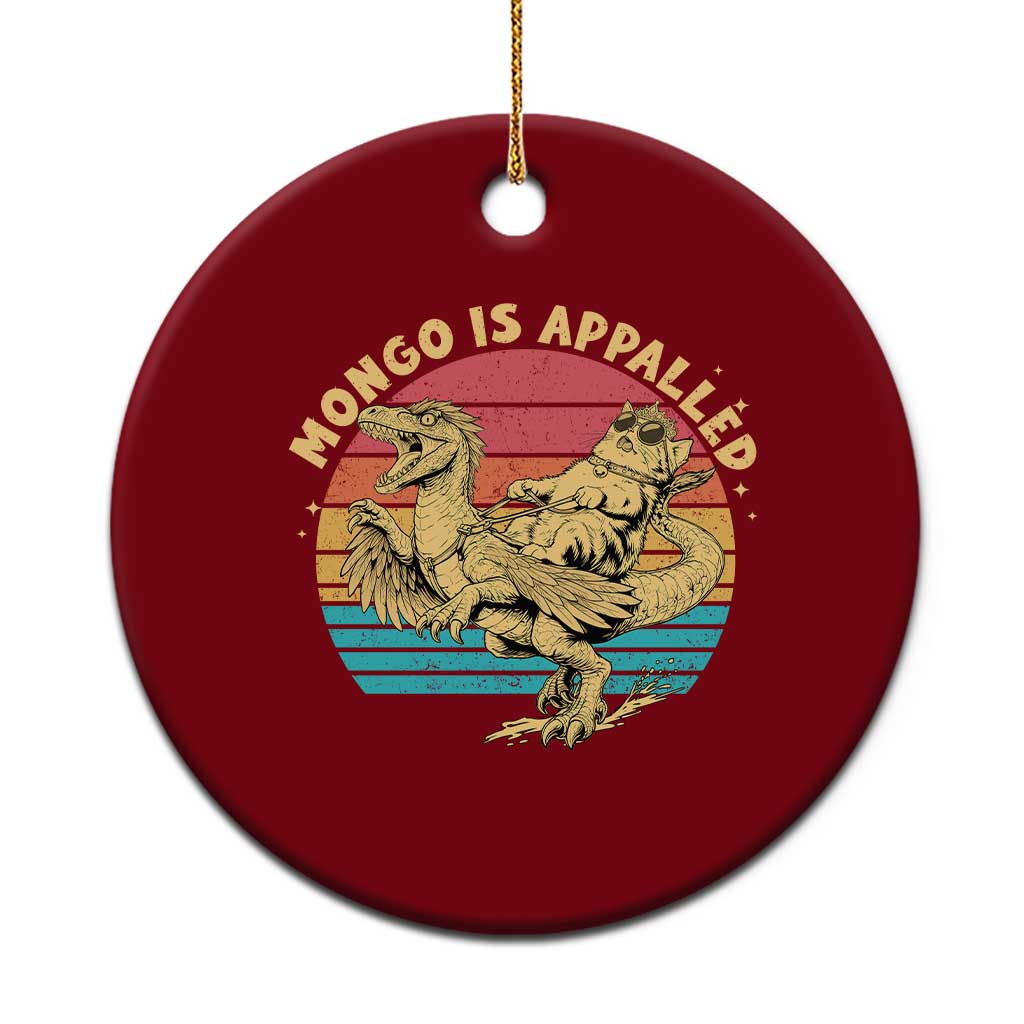 Mongo is Appalled Ceramic Ornament Vintage Princess Cat Riding Dinosaur TS14 1pc Red Print Your Wear