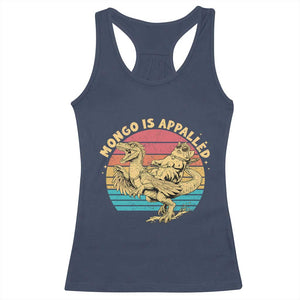 Mongo is Appalled Racerback Tank Top Vintage Princess Cat Riding Dinosaur TS14 Navy Print Your Wear